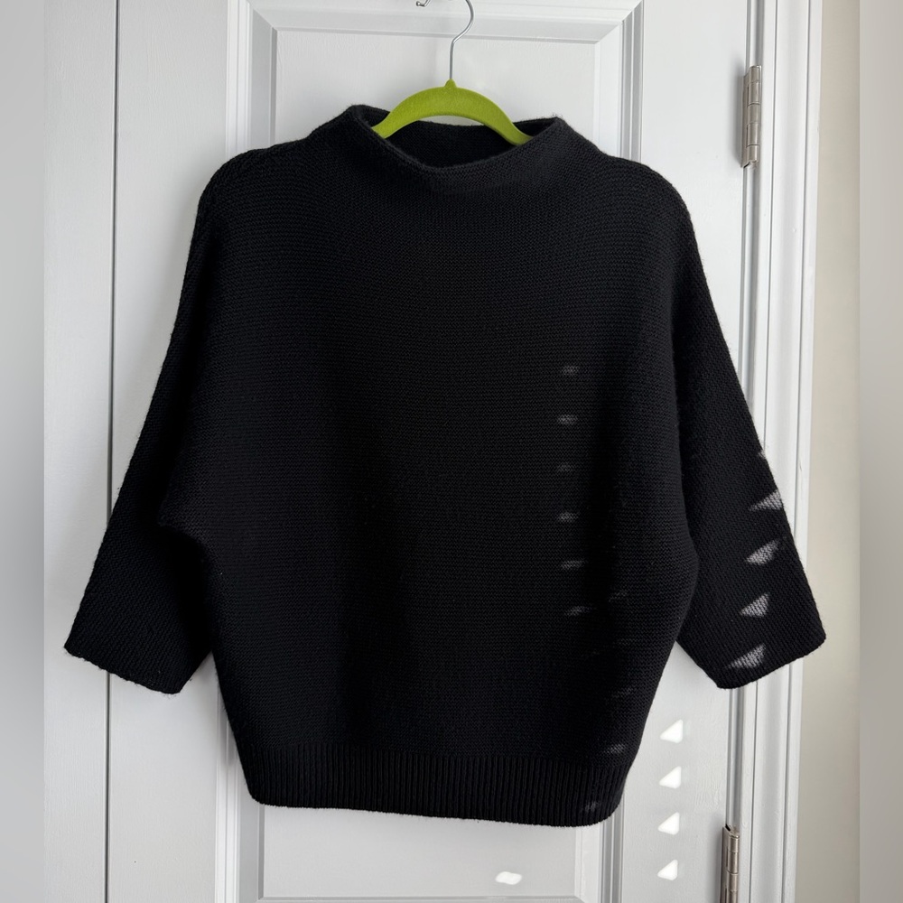 THE RESET R LABEL Women’s Funnel Neck Sweater Wool Cashmere Black Size XS